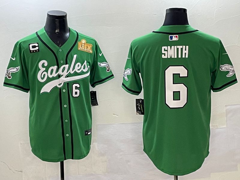 Men Philadelphia Eagles #6 Smith Green three generations Jointly Name 2025 Nike Limited NFL Jersey style 4->philadelphia eagles->NFL Jersey